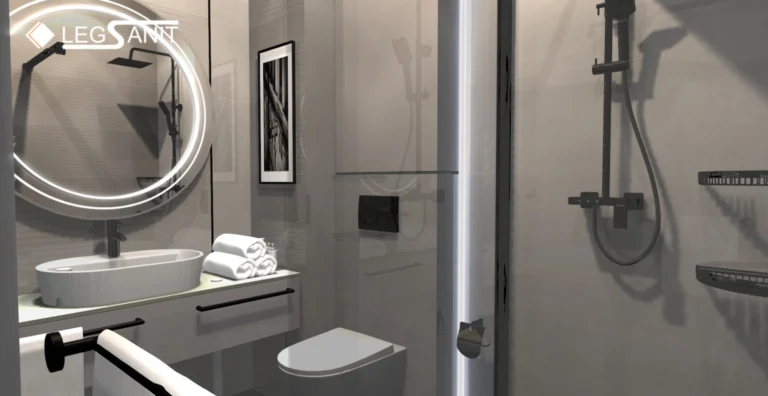 Łazienka 3,15 m² z prysznicem