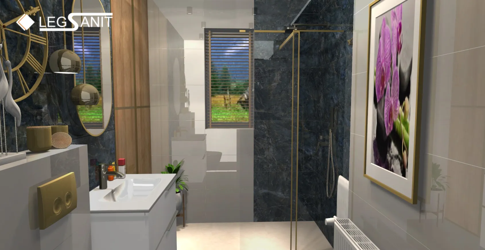 Read more about the article Projekt łazienki 3,86 m² o wysokości 2,6 m