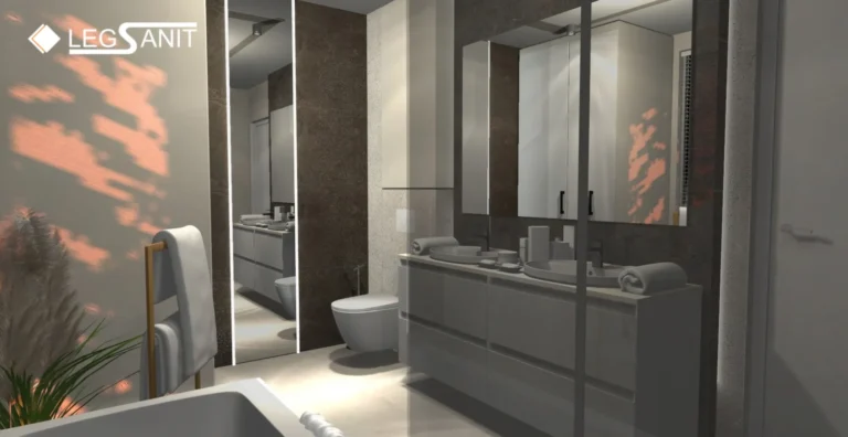 Łazienka 9,64 m² w ponadczasowym stylu